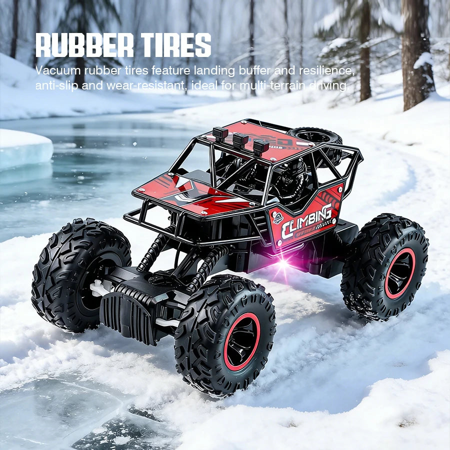 2.4G Remote-Controlled Alloy Off-Road Vehicle with Long-Distance Lighting, Rechargeable Children'S Racing Toy Car, Birthday Gift