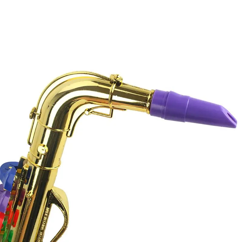 R6FE Kids Saxophone Mini Saxophone Toy Kids Trumpet with Sound Plastic Trumpet Toy Musical Instrument Toys for Kids Learning