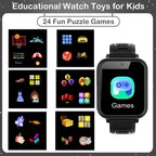 Children'S Wristwatch 24 Games Kids Smart Watch Music Play Pedometer Tracker Time Display Video Audio Record Torch Smartwatch