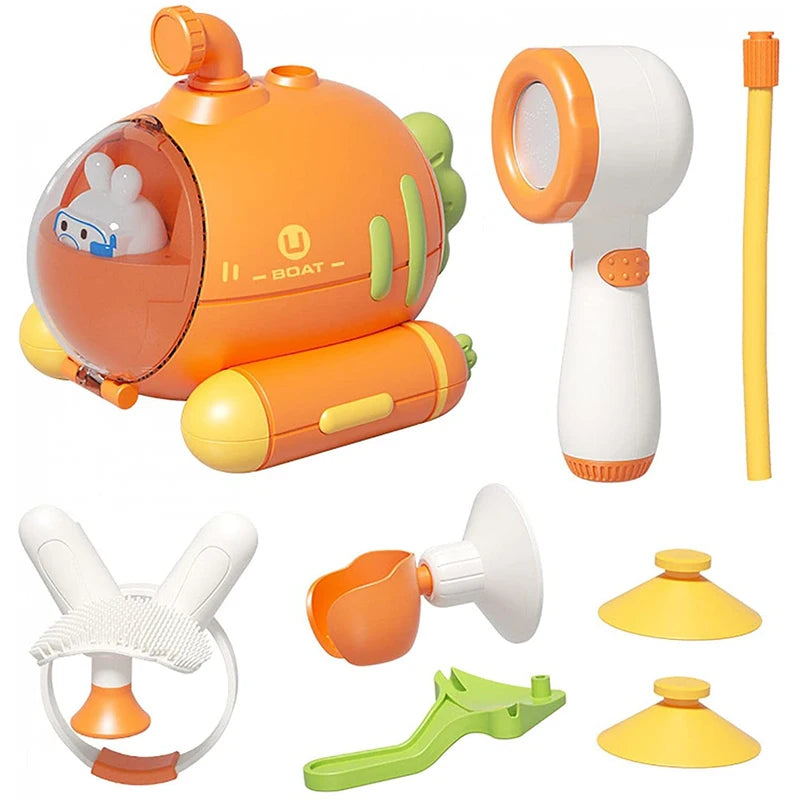 Baby Bath Toys for Kids Electric Submarine Shower Sucker Baby Toys Spray Water Toys Bathtub Toys Sprinkler Baby Shower