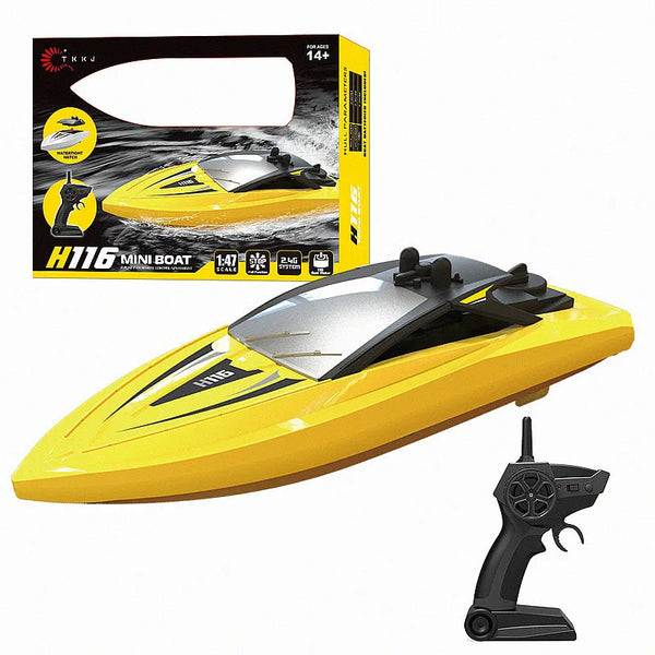 2.4G Remote Control Low Speed Boat Electric Speedboat Rechargeable Competitive Boat Racing Children Water Outdoor Toy Boat