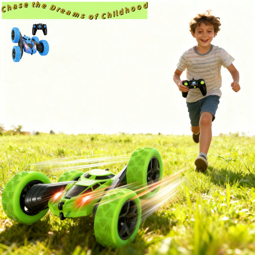 360-Degree Flipping Double-Sided Stunt Car 4WD High-Speed Cool Light Children'S Remote Control Car Toy Festival Gift