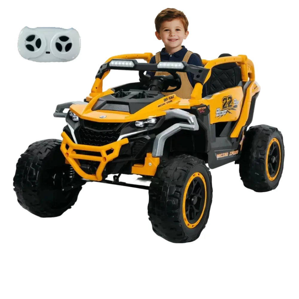 Ride on Models Truck Car Kids Electric Vehicles Remote Control Front & Rear Shock Suspension 2 Seater UTV Flashlights for Age 3+