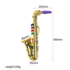 R6FE Kids Saxophone Mini Saxophone Toy Kids Trumpet with Sound Plastic Trumpet Toy Musical Instrument Toys for Kids Learning