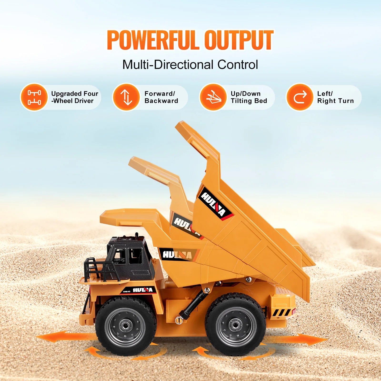 RC Car Children Toys Remote Control Dump Truck Toys 9-Channel with Battery for Toddlers Electric Car Kids Toys Gift
