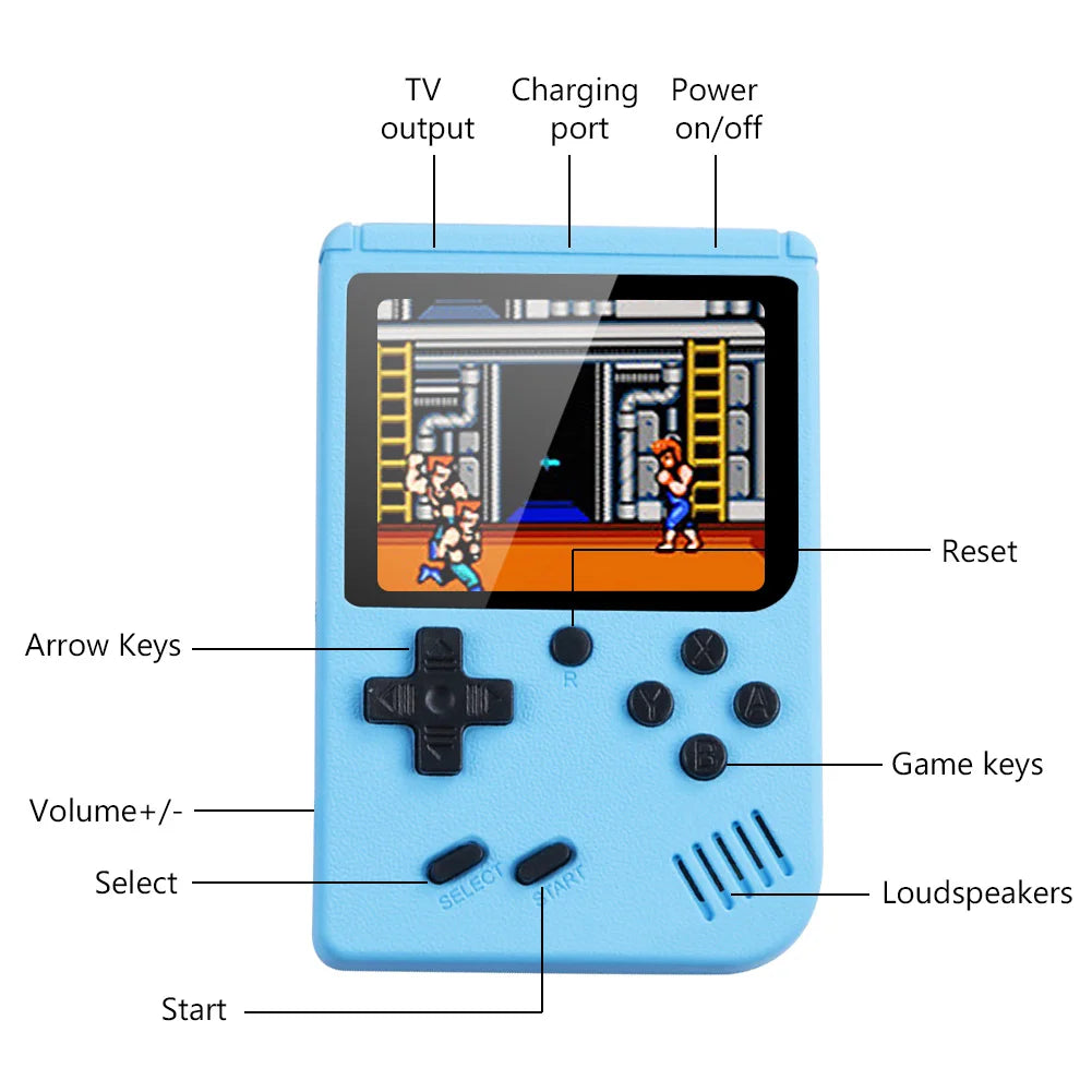 500 Games in One Portable Mini Electronic Video Game Player Kids Electronic Game Toy for Children Handheld Game Console