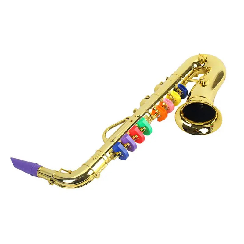 R6FE Kids Saxophone Mini Saxophone Toy Kids Trumpet with Sound Plastic Trumpet Toy Musical Instrument Toys for Kids Learning