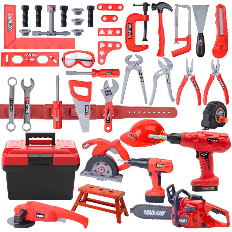 Kids Toolbox Kit Educational Toys Simulation Repair Tools Toys Learning Engineering Puzzle Toys Gifts Electric Drill Screwdrive