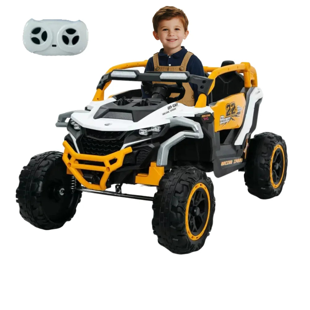 Ride on Models Truck Car Kids Electric Vehicles Remote Control Front & Rear Shock Suspension 2 Seater UTV Flashlights for Age 3+