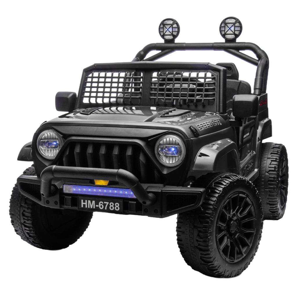 24V Two Seater Electric Car for Kids, Ride on Car with Remote Control, with 3 Speeds Adjustable, LED Headlight, Bluetooth, Music