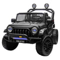 24V Two Seater Electric Car for Kids, Ride on Car with Remote Control, with 3 Speeds Adjustable, LED Headlight, Bluetooth, Music