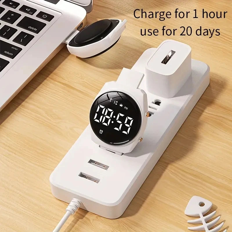 Kids Fitness Watch Digital Activity Tracker Watch for Kids Ages 3-12 Non-Bluetooth Alarm Count Steps Wrist Watch for Kids