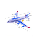 New Kids Aircraft Led Lights Music Airplane Toys for Children DIY Assembled Plane Model Electric Toy Boys Birthday Gift