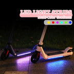 Electric Scooter for Kids Ages 6-12,120W Motor,10 MPH Max Speed & 7 Miles,Colorful Lights,Adjustable Height & Speed,Led