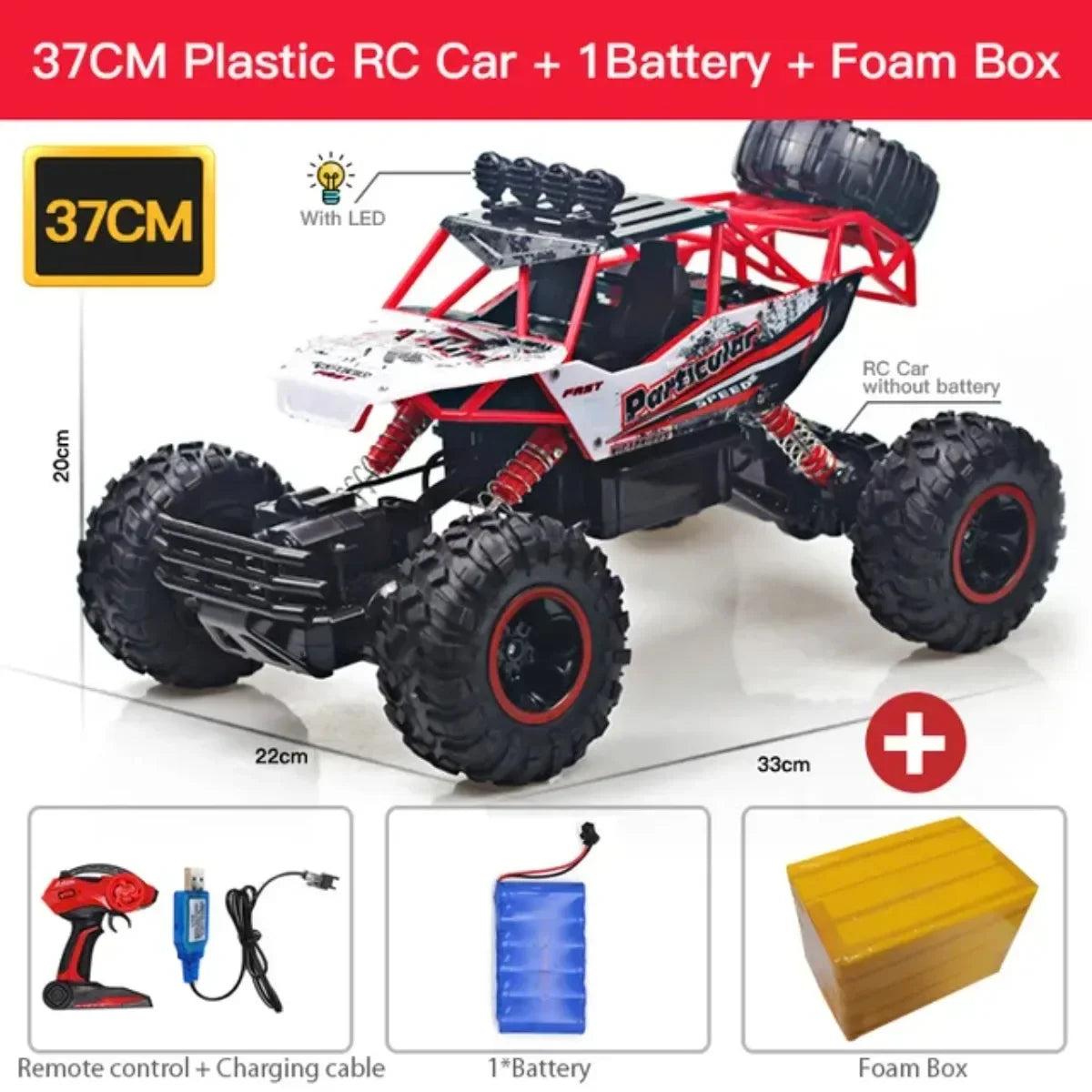 1:12 37Cm/1:16 28Cm 4WD RC Car Trucks High Speed 2.4G Radio Control Off-Road4X4 Vehicle Children Electric Car Kids Toys for Boys