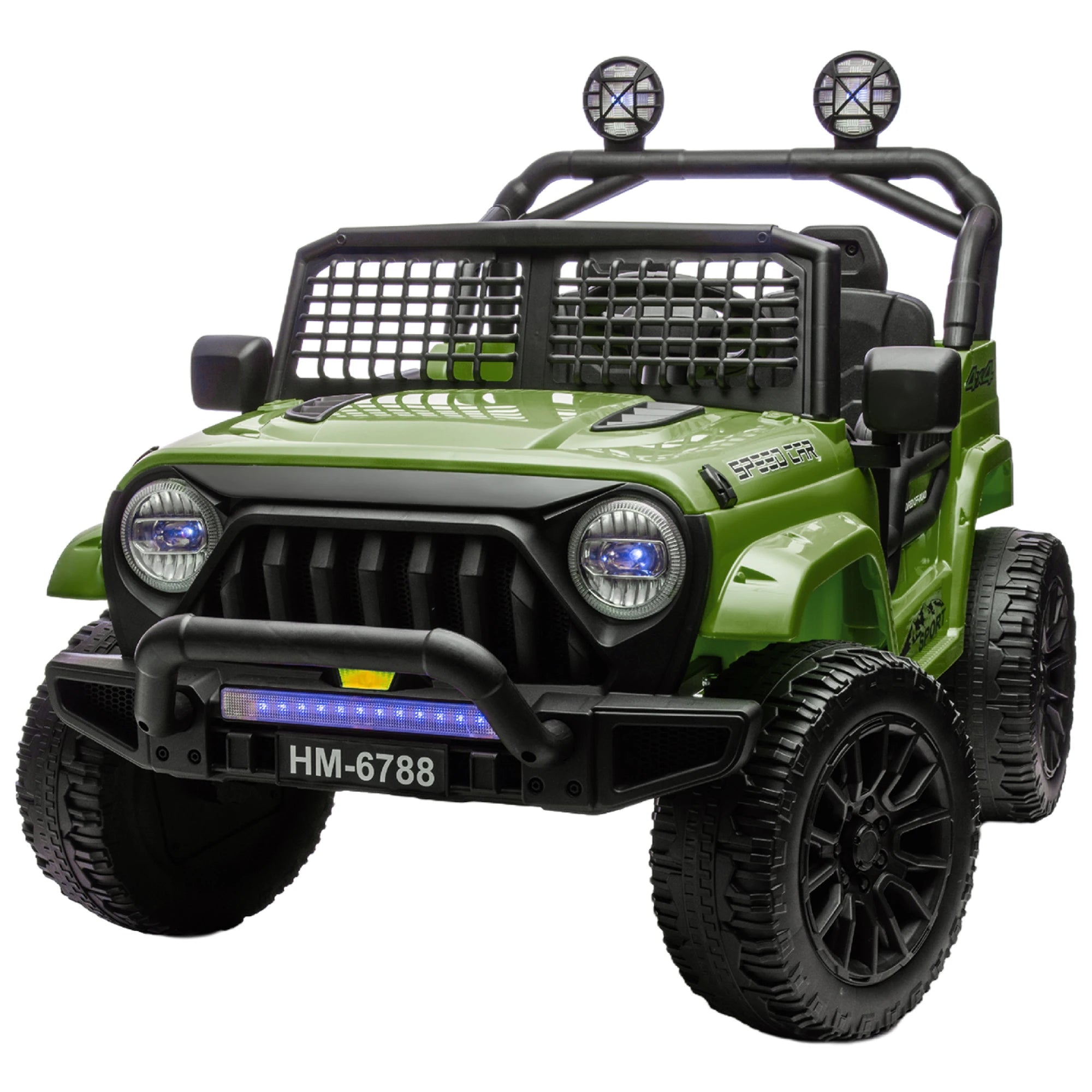 24V Two Seater Electric Car for Kids, Ride on Car with Remote Control, with 3 Speeds Adjustable, LED Headlight, Bluetooth, Music