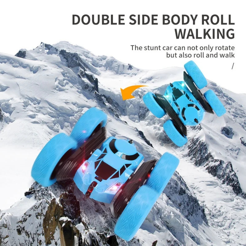 360-Degree Flipping Double-Sided Stunt Car 4WD High-Speed Cool Light Children'S Remote Control Car Toy Festival Gift
