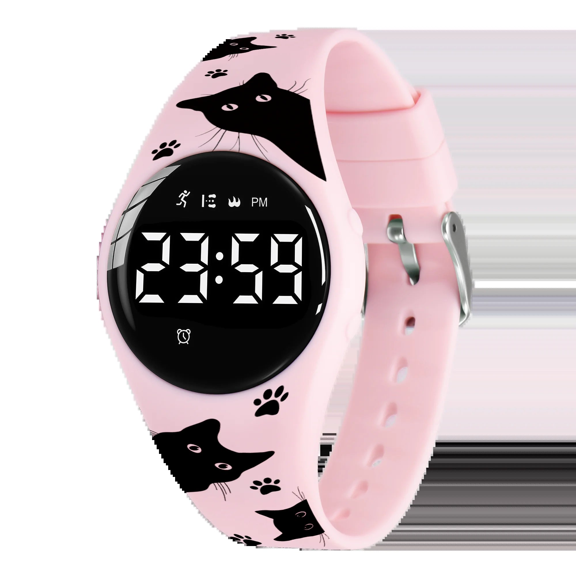 Kids Fitness Watch Digital Activity Tracker Watch for Kids Ages 3-12 Non-Bluetooth Alarm Count Steps Wrist Watch for Kids
