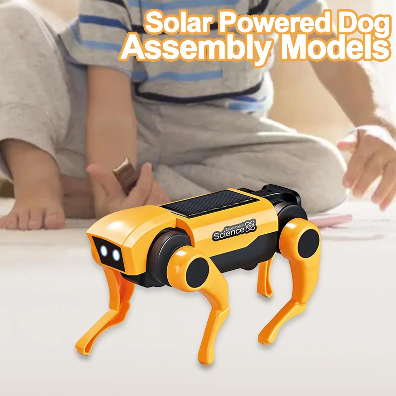 Solar Robot Dog Cat Science Experiment Diy Building Powered Learning Tool Education Robots Technological Gadgets Kit for Kid