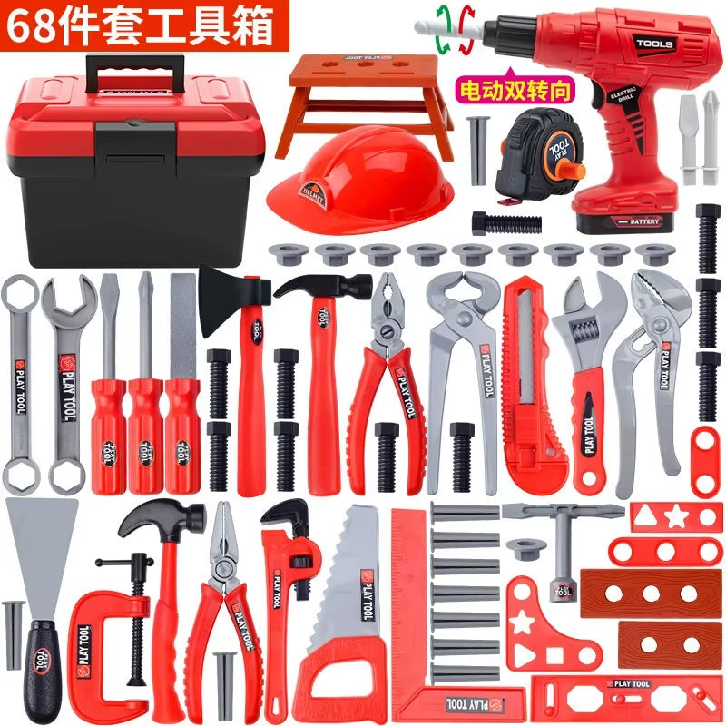 Kids Toolbox Kit Educational Toys Simulation Repair Tools Toys Learning Engineering Puzzle Toys Gifts Electric Drill Screwdrive