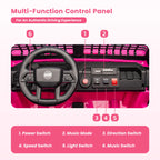 24V Two Seater Electric Car for Kids, Ride on Car with Remote Control, with 3 Speeds Adjustable, LED Headlight, Bluetooth, Music