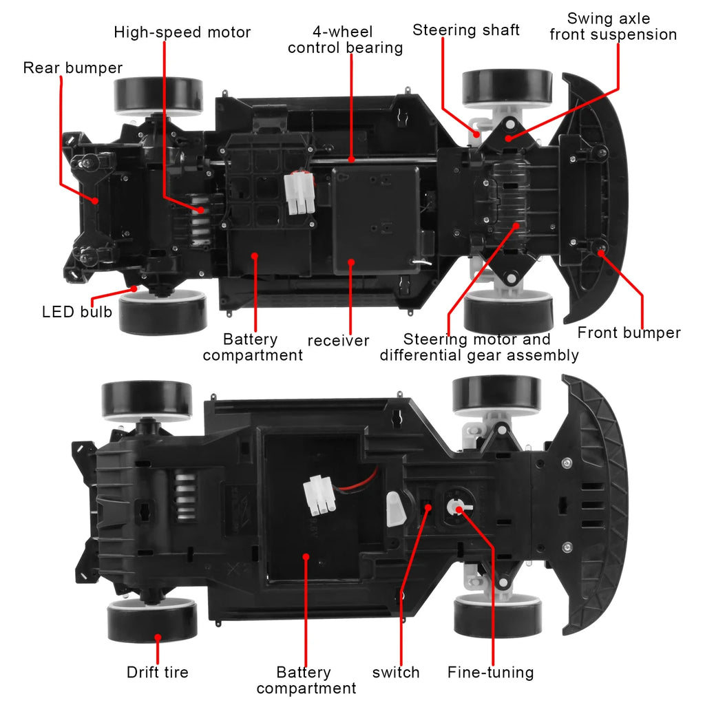 HOT 1:10 4Wd 70Km/H High Speed Drift Racing RC Car Simulation Gtr Car Toy Off-Road Rc Car Kids Toys