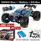 1:16 80Km/H Brushless RC Drift Car with LED Lights  Electric High Speed Racing Remote Control Monster Truck for Kids Adults