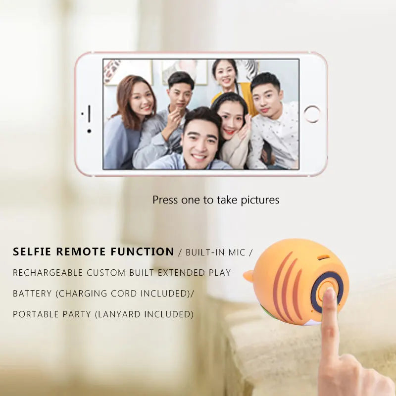 Mini Bluetooth Speaker 3W TWS Stereo Small Wireless Speaker Portable Animal Pet Micro Speaker Christmas
