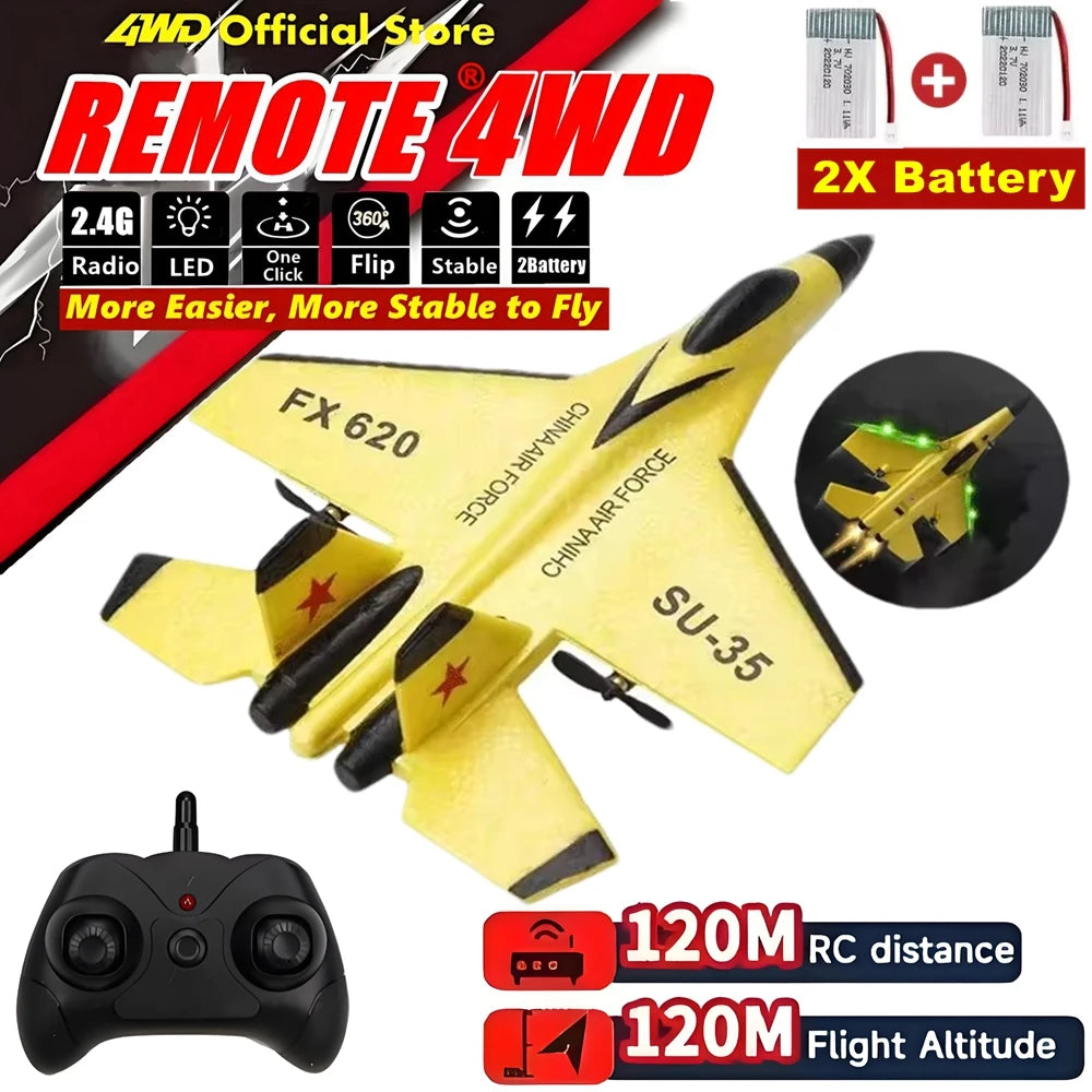 RC Foam Aircraft SU-35 Plane 2.4G Radio Control Glider Remote Control Fighter Plane Glider Airplane Foam Boys Toys for Children