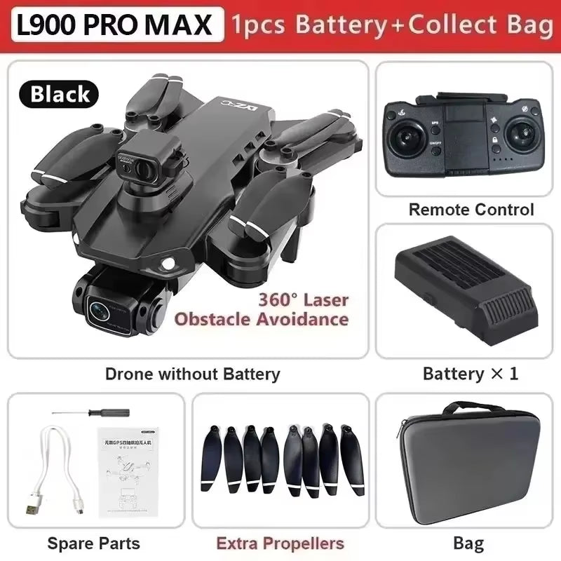 Discover the NEW L900 Pro MAX GPS Drone: Capture Stunning 4K HD Footage with Advanced Obstacle Avoidance and 5G WiFi Technology!