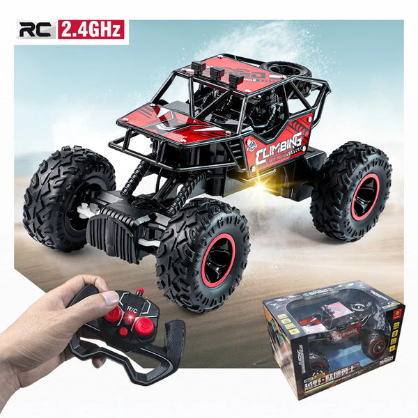 2.4G Remote-Controlled Alloy Off-Road Vehicle with Long-Distance Lighting, Rechargeable Children'S Racing Toy Car, Birthday Gift