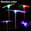 LED Luminous Bamboo Dragonfly Flying Saucers with Light Outdoor Night Shooting Helicopters Flying Toys Kids Birthday Party Props