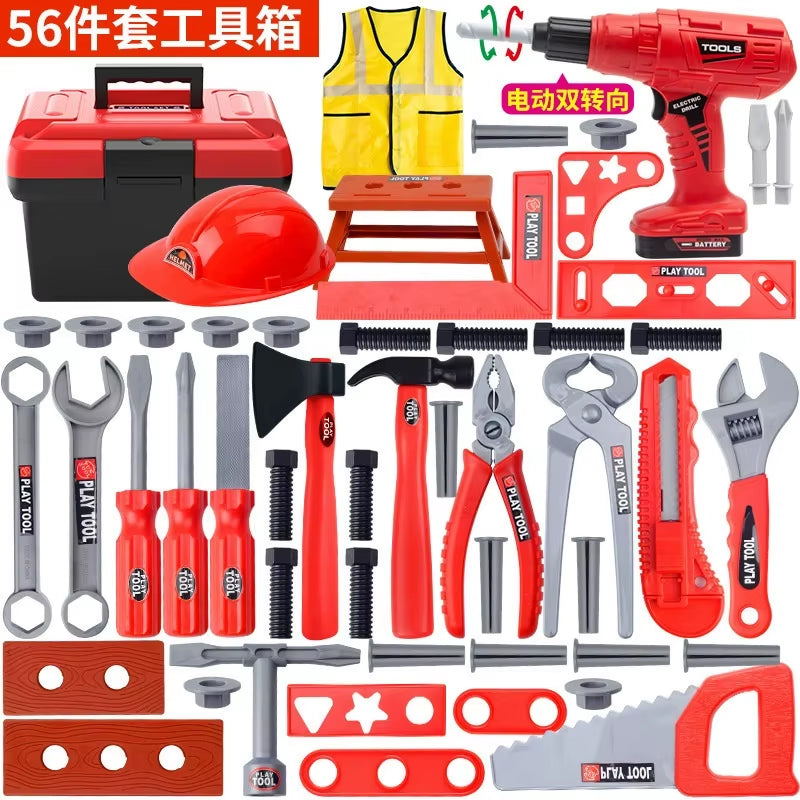 Kids Toolbox Kit Educational Toys Simulation Repair Tools Toys Learning Engineering Puzzle Toys Gifts Electric Drill Screwdrive