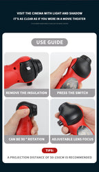 Multi-Pattern Projection Toy Projector Electronic Luminous Toy Flashlight