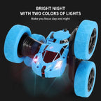 360-Degree Flipping Double-Sided Stunt Car 4WD High-Speed Cool Light Children'S Remote Control Car Toy Festival Gift
