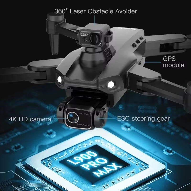 Discover the NEW L900 Pro MAX GPS Drone: Capture Stunning 4K HD Footage with Advanced Obstacle Avoidance and 5G WiFi Technology!