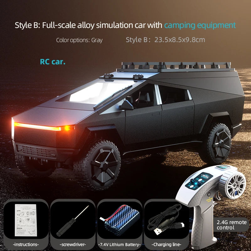C8817 Alloy RC Car Remote Control Car Simulation Camping Equipment Pickup Truck Model Rc Car Kids Toys Boy Gifts