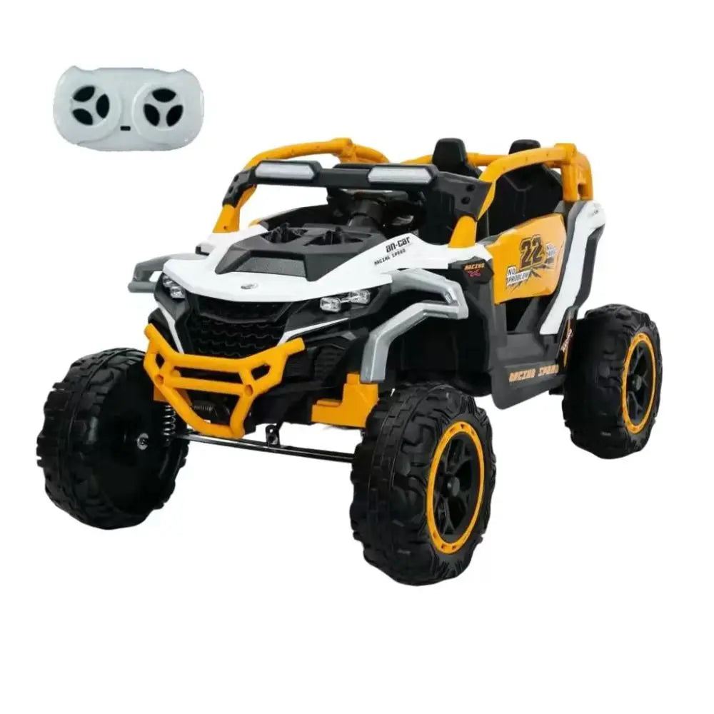 Ride on Models Truck Car Kids Electric Vehicles Remote Control Front & Rear Shock Suspension 2 Seater UTV Flashlights for Age 3+