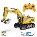 1/18 RC Spray Excavator Truck Alloy 17CH Engineering Vehicle Sound Lighting 680 Degree Rotation Car Kids Toys Boy Birthday Gift