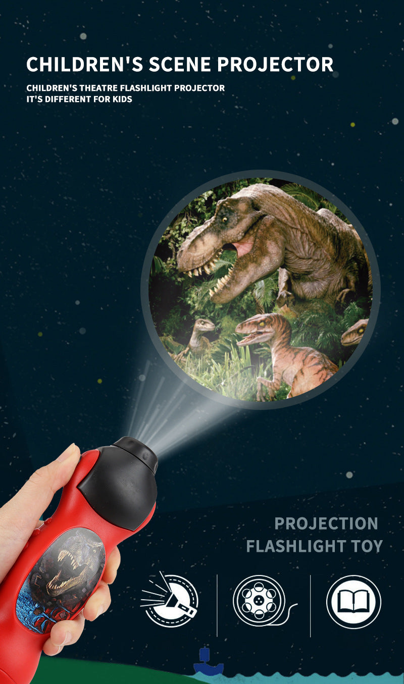 Multi-Pattern Projection Toy Projector Electronic Luminous Toy Flashlight