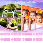 Kids Mini Camera Cartoon Unicorn Toys for Girls Boys Birthday Gifts 1080P HD 2Inch Screen with 32G SD Card Record Life Camera