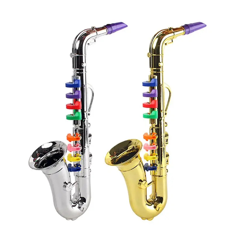 R6FE Kids Saxophone Mini Saxophone Toy Kids Trumpet with Sound Plastic Trumpet Toy Musical Instrument Toys for Kids Learning