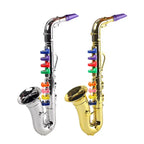 R6FE Kids Saxophone Mini Saxophone Toy Kids Trumpet with Sound Plastic Trumpet Toy Musical Instrument Toys for Kids Learning