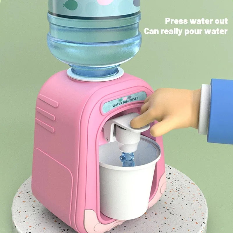 1PC Mini Play House Cartoon Water Dispenser Rotatable and Detachable Cartoon Children'S Beverage Machine Interactive Kids Toys