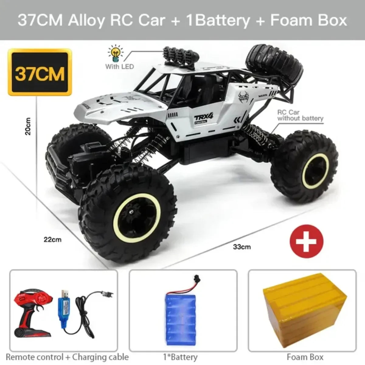 1:12 37Cm/1:16 28Cm 4WD RC Car Trucks High Speed 2.4G Radio Control Off-Road4X4 Vehicle Children Electric Car Kids Toys for Boys