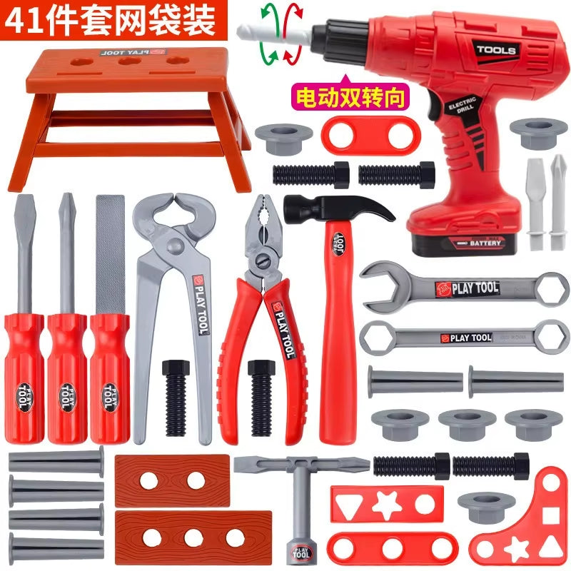 Kids Toolbox Kit Educational Toys Simulation Repair Tools Toys Learning Engineering Puzzle Toys Gifts Electric Drill Screwdrive