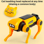 Solar Robot Dog Cat Science Experiment Diy Building Powered Learning Tool Education Robots Technological Gadgets Kit for Kid