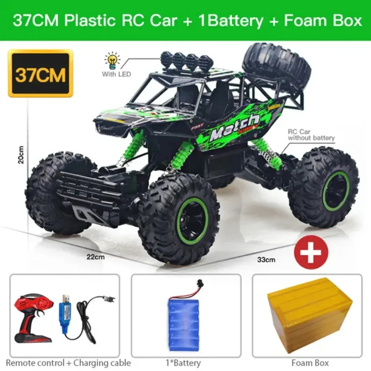 1:12 37Cm/1:16 28Cm 4WD RC Car Trucks High Speed 2.4G Radio Control Off-Road4X4 Vehicle Children Electric Car Kids Toys for Boys