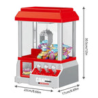 Mini Claw Machine Miniature Candy Grabber for Kids Cool Fun Mini Candy Grabber Prize Dispenser Vending Toy with 24 Game Coins