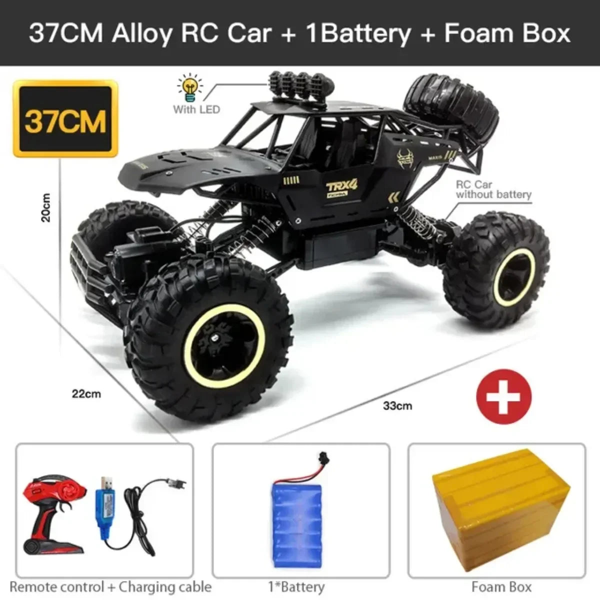 1:12 37Cm/1:16 28Cm 4WD RC Car Trucks High Speed 2.4G Radio Control Off-Road4X4 Vehicle Children Electric Car Kids Toys for Boys